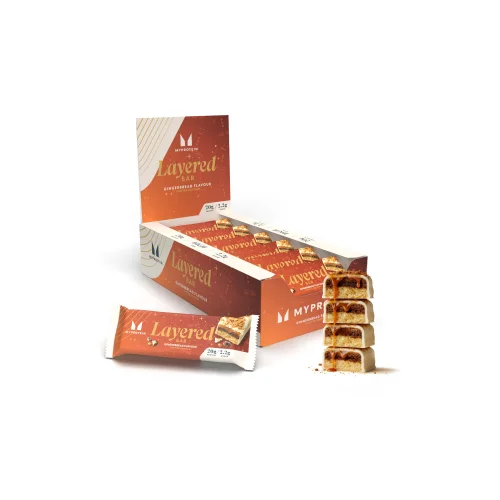 Layered Protein Bar — Gingerbread