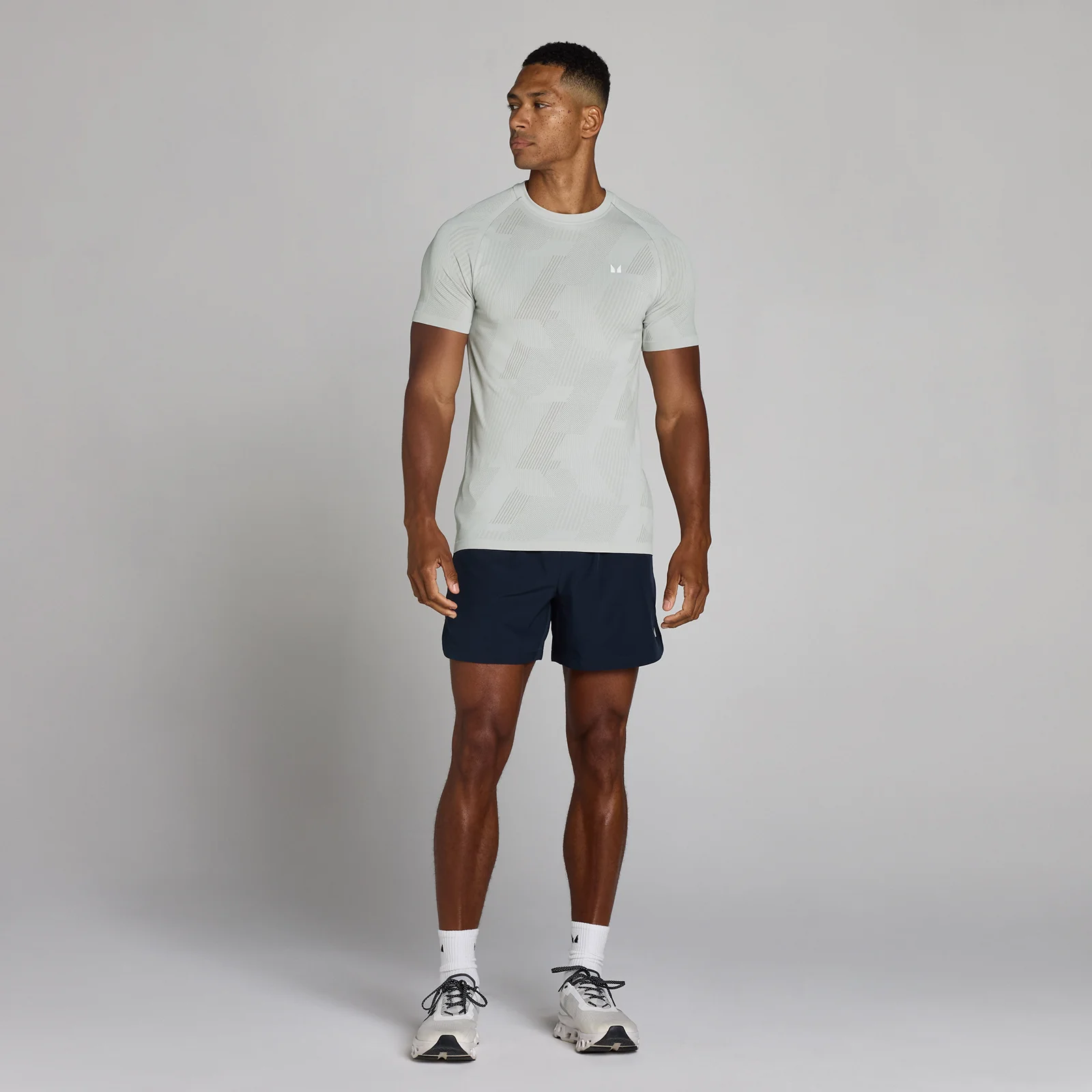 MP Men's Tempo Pillar Graphic Seamless T-Shirt - Chrome - M Image 3