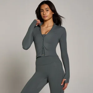 MP Women's Tempo Cropped Jacket - Dark Grey - Size S