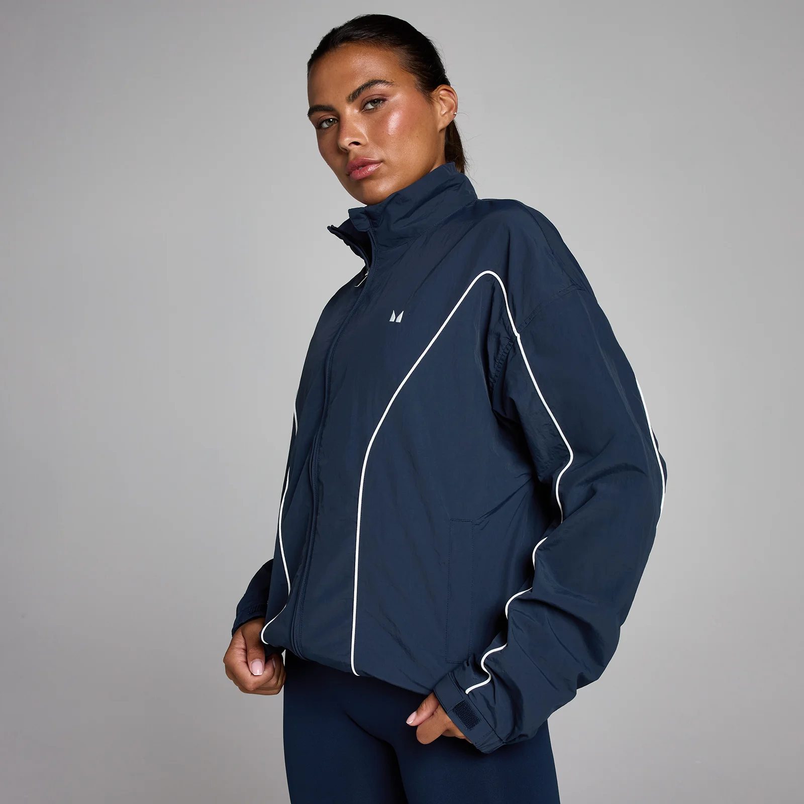 MP Women's Tempo Contrast Woven Jacket - Midnight - XS Image 1