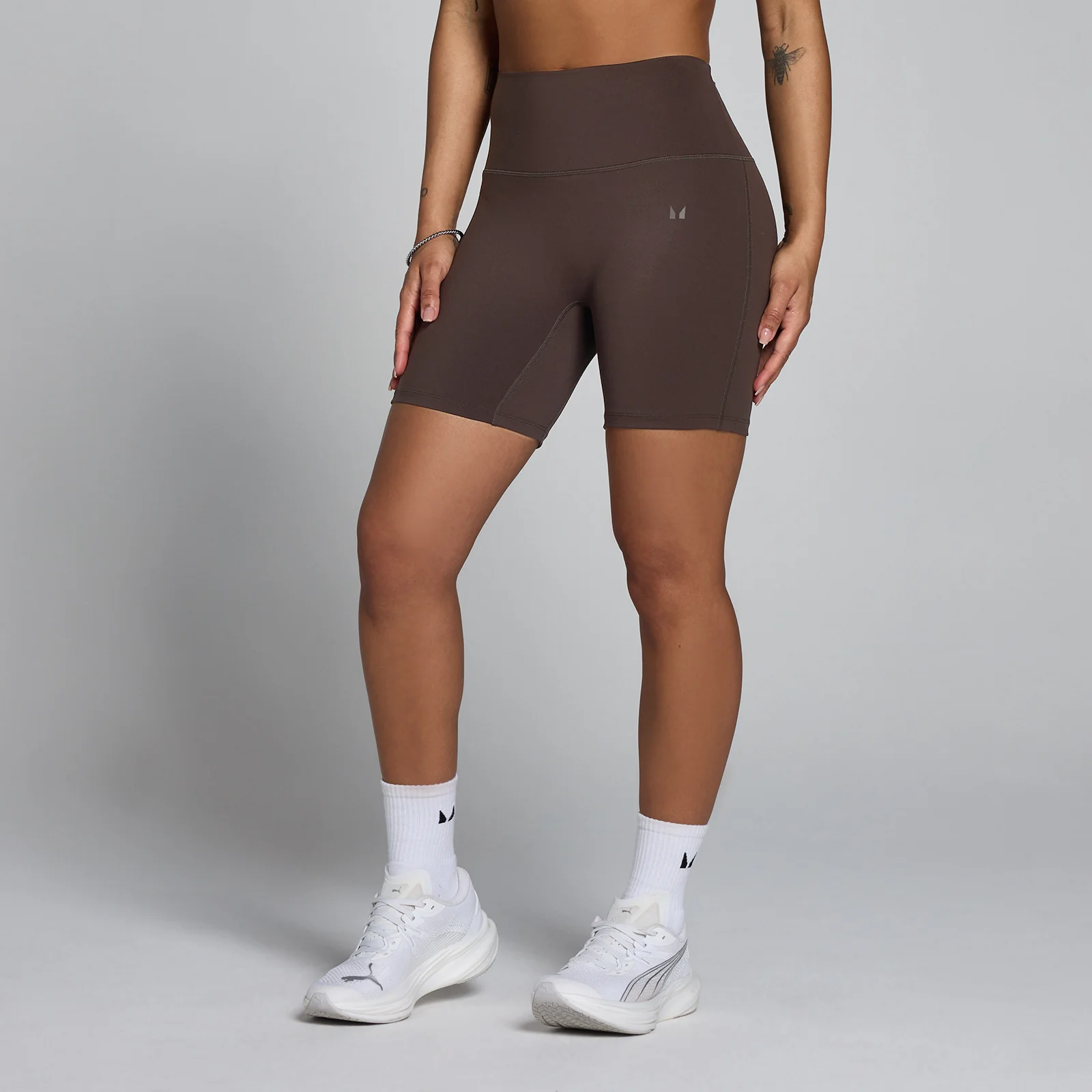 MP Women's Tempo High Waisted Shorts - Cocoa - M Image 1