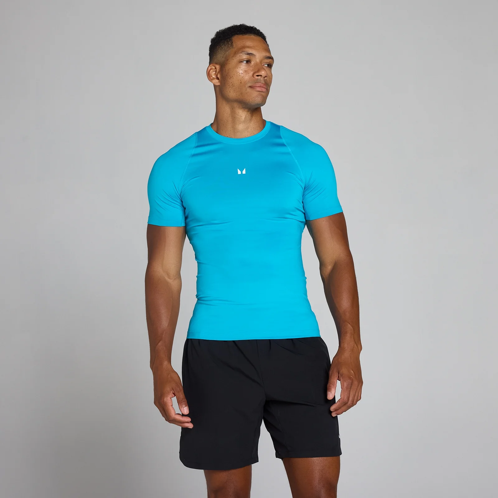 MP Men's Short Sleeve Baselayer T-Shirt - Power Blue - M Image 1