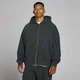 MP Men's Oversized Loopback 2 Way Zip Hoodie - Washed Black