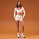 MP Women's Tempo Cropped Ruched Top - Coconut