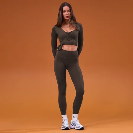 MP Women's Tempo Wrap Top - Cocoa