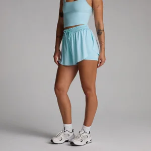 MP Women's Tempo 2 In 1 Jersey Floaty Shorts - Sky Blue - Size XXL
