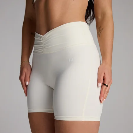 MP Women's Tempo Ruched Front Shorts - Coconut