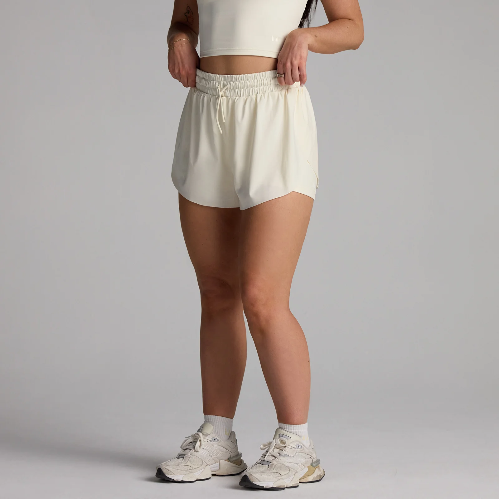 MP Women's Tempo 2 In 1 Jersey Floaty Shorts - Coconut - XXL Image 1