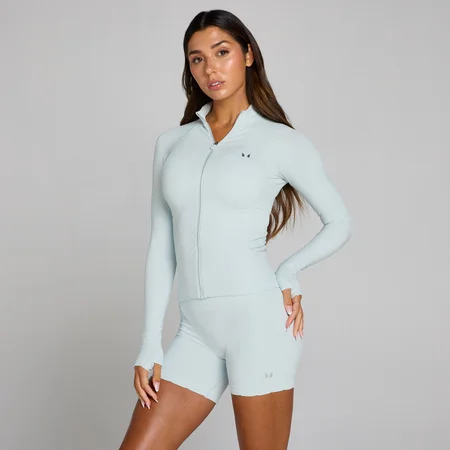 MP Women's Tempo Ultra Seamless Full Zip Jacket - Blue Aura