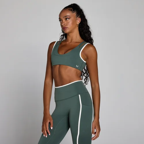 MP Women's Velocity Contrast Double Layer Sports Bra - Cloudy Green