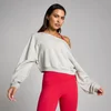 MP Women's Off The Shoulder Sweatshirt - Grey Marl