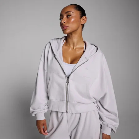 MP Women's Lifestyle Zip Through Hoodie - Chalk Dust