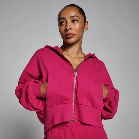MP Women's Lifestyle Zip Through Hoodie - Bold Berry