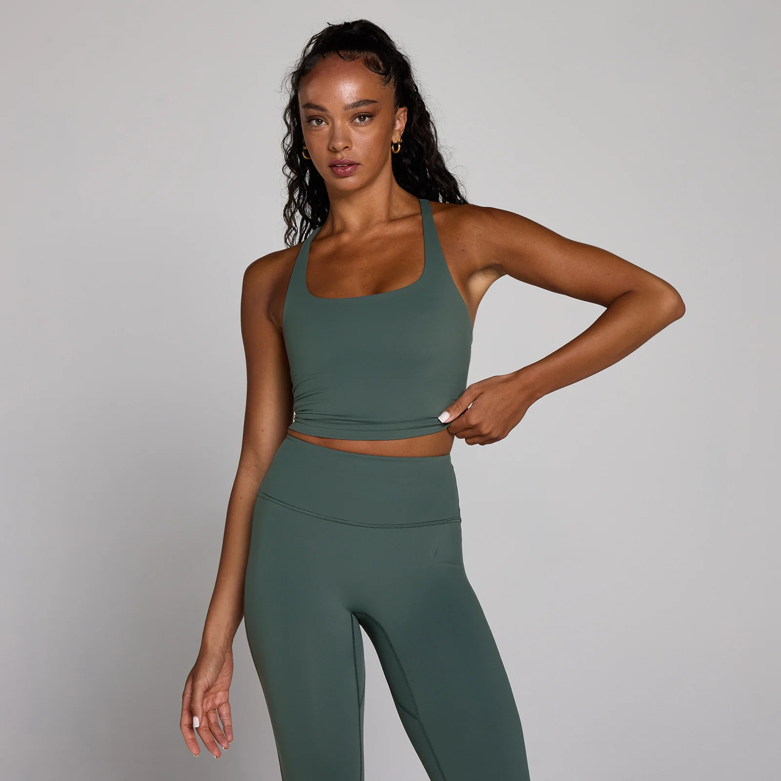 MP Women's Tempo Strappy Racerback Vest - Cloudy Green - XS Image 1