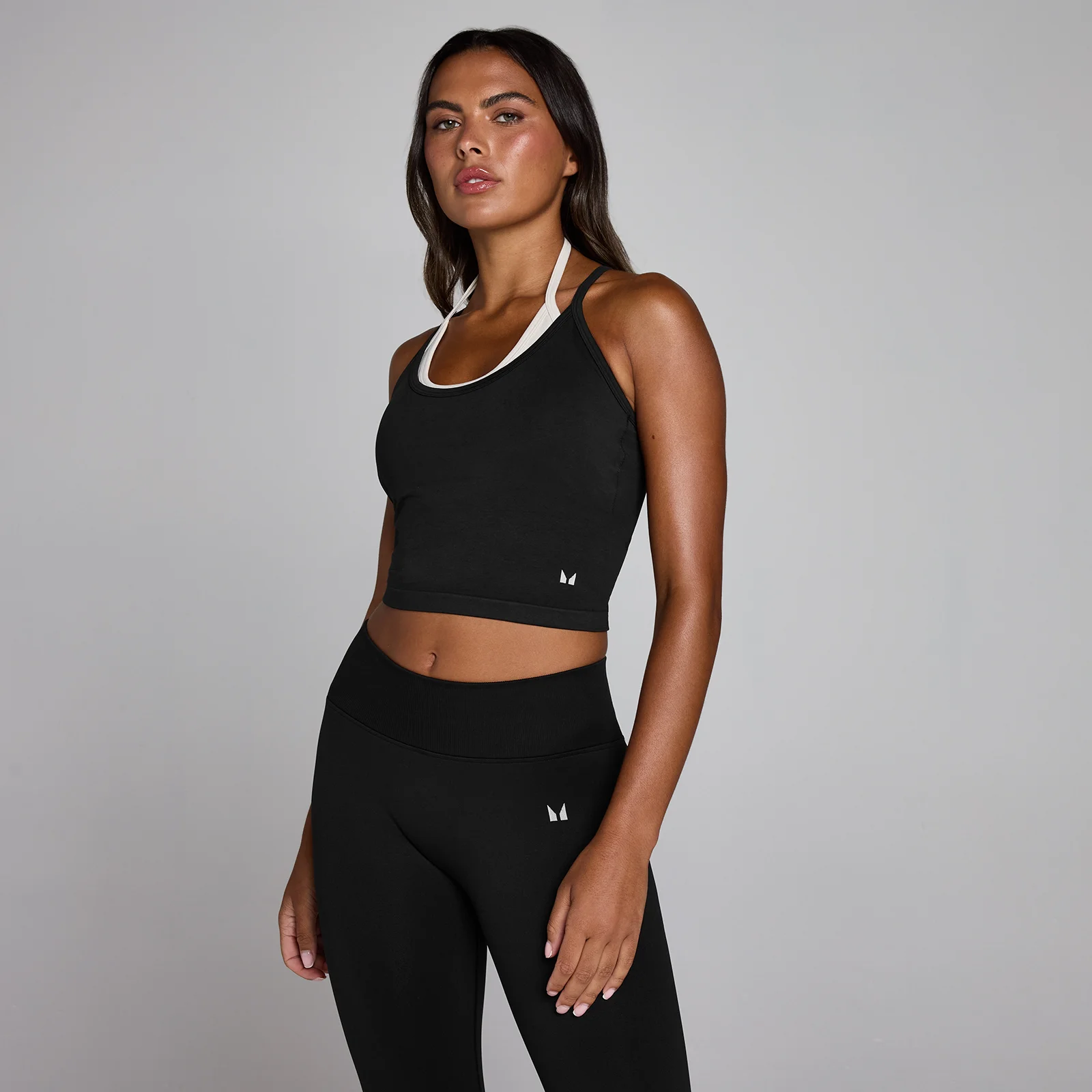 MP Women's Seamless Layered Vest - Washed Black - M Image 1