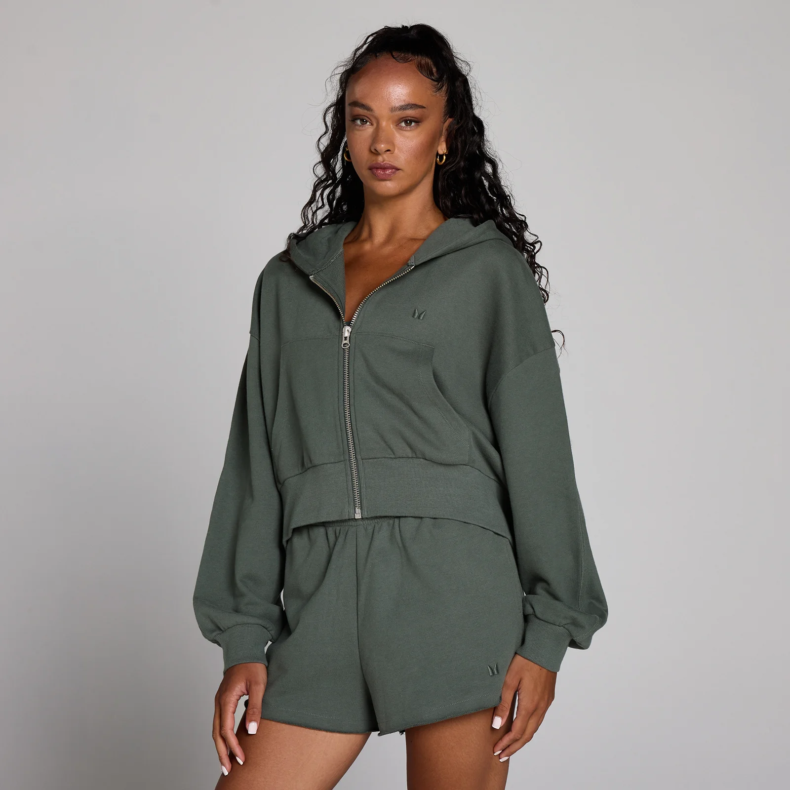 MP Women's Lifestyle Zip Through Hoodie - Cloudy Green - M Image 1