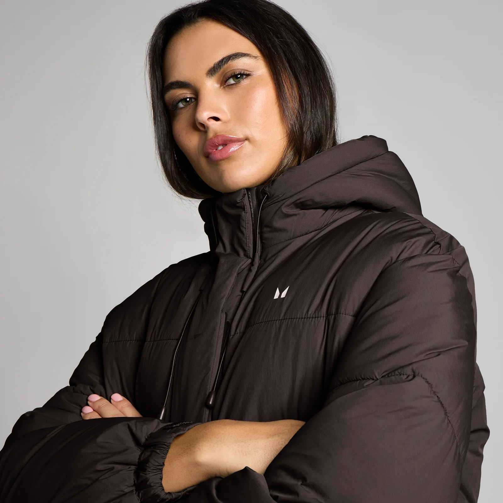 MP Women's Short Padded Puffer Jacket - Cocoa - S Image 4