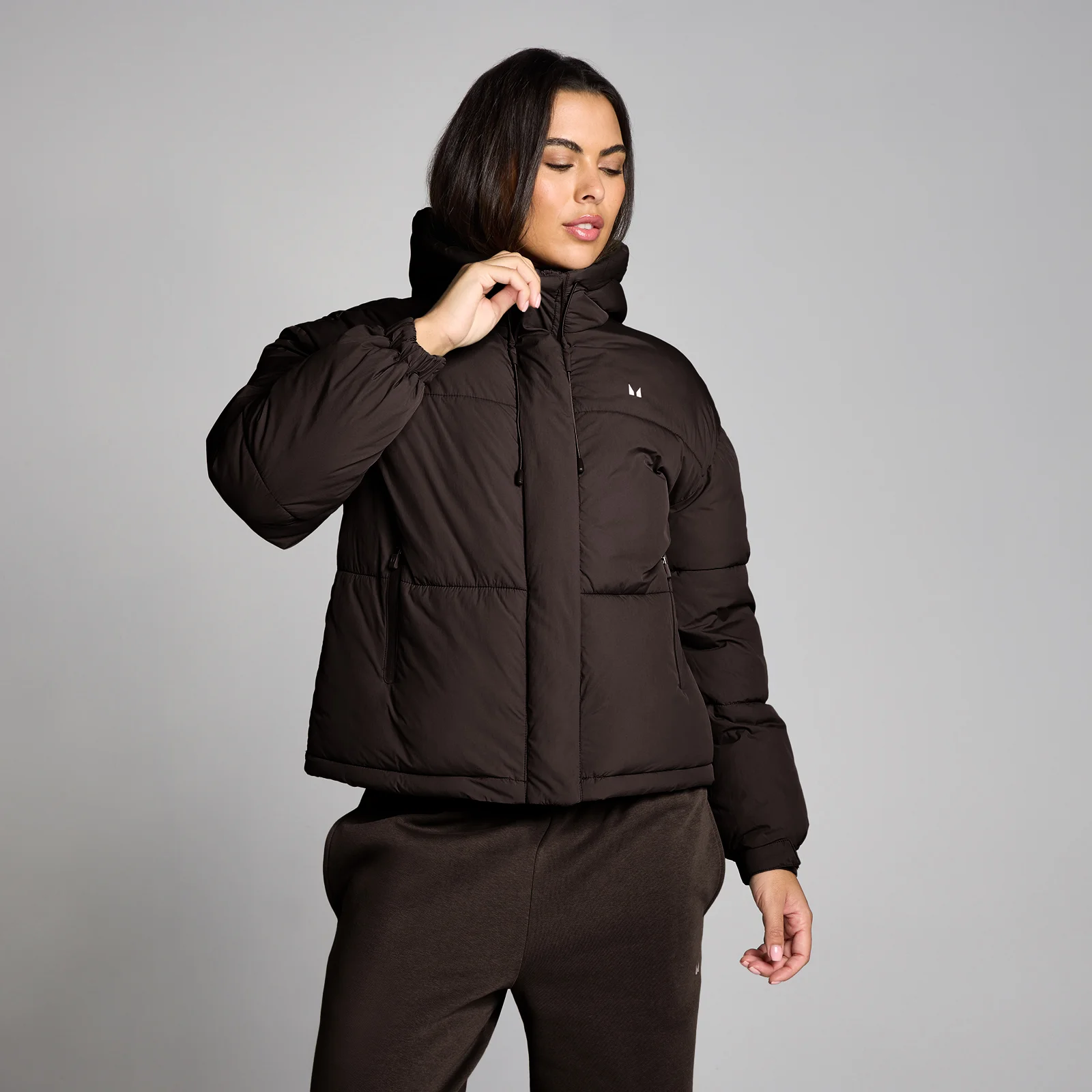 MP Women's Short Padded Puffer Jacket - Cocoa - S Image 1