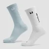 MP Move Club Running Socks (2 pack) - Baby Blue/White