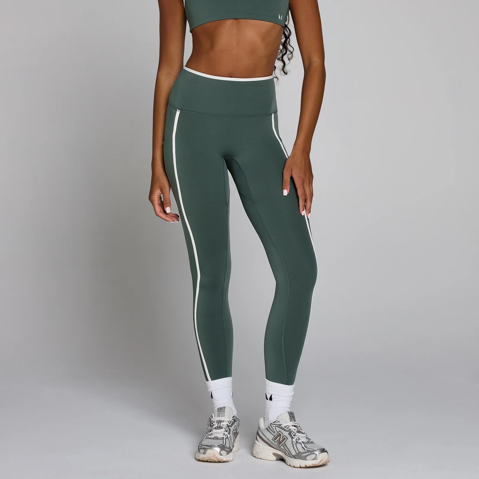 MP Women's Velocity Contrast Legging - Cloudy Green - S Image 1