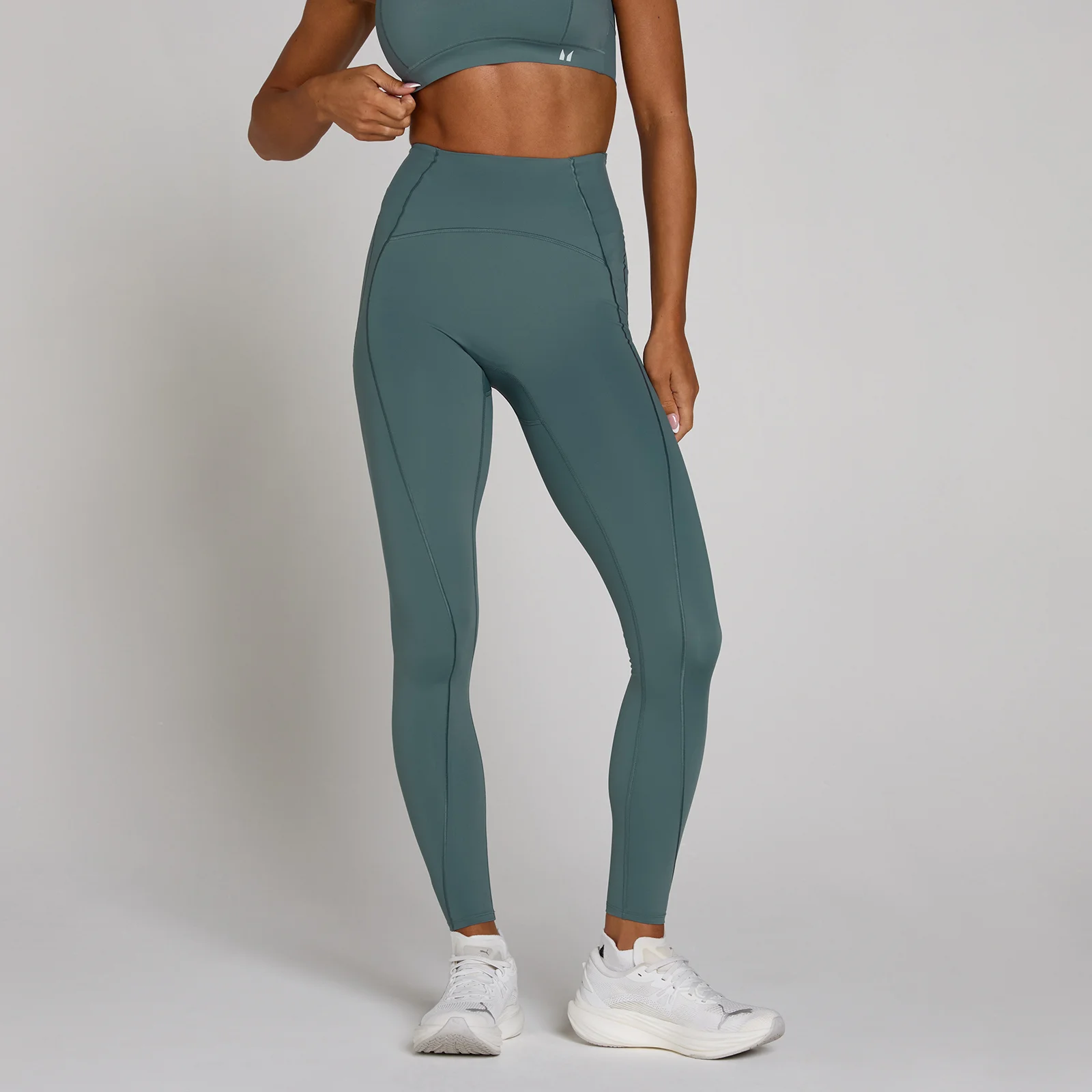 MP Women's Tempo Ultra Curved Stitch Leggings - Future Blue - S Image 1