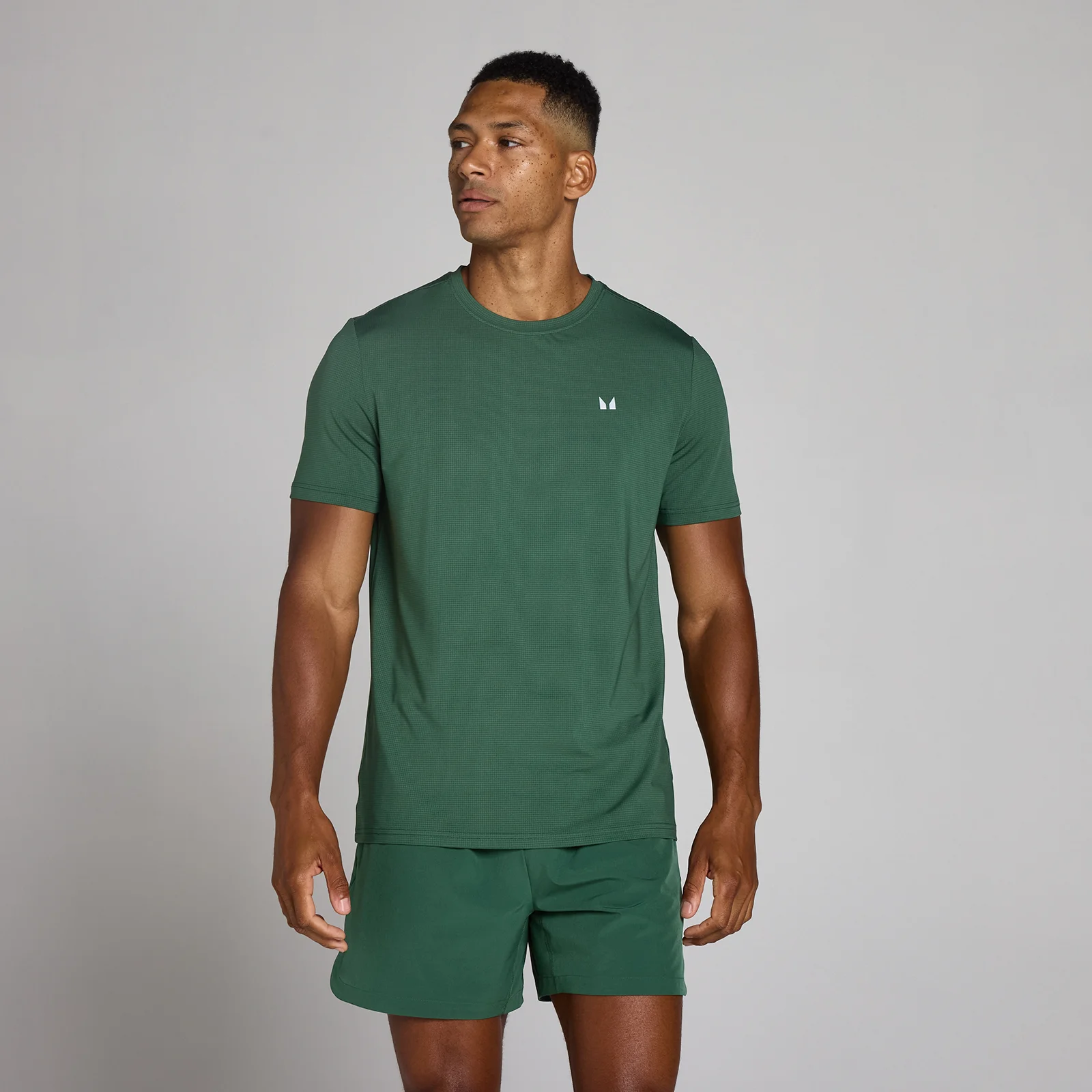 MP Men's Training Grid T-Shirt - Racing Green - M Image 1