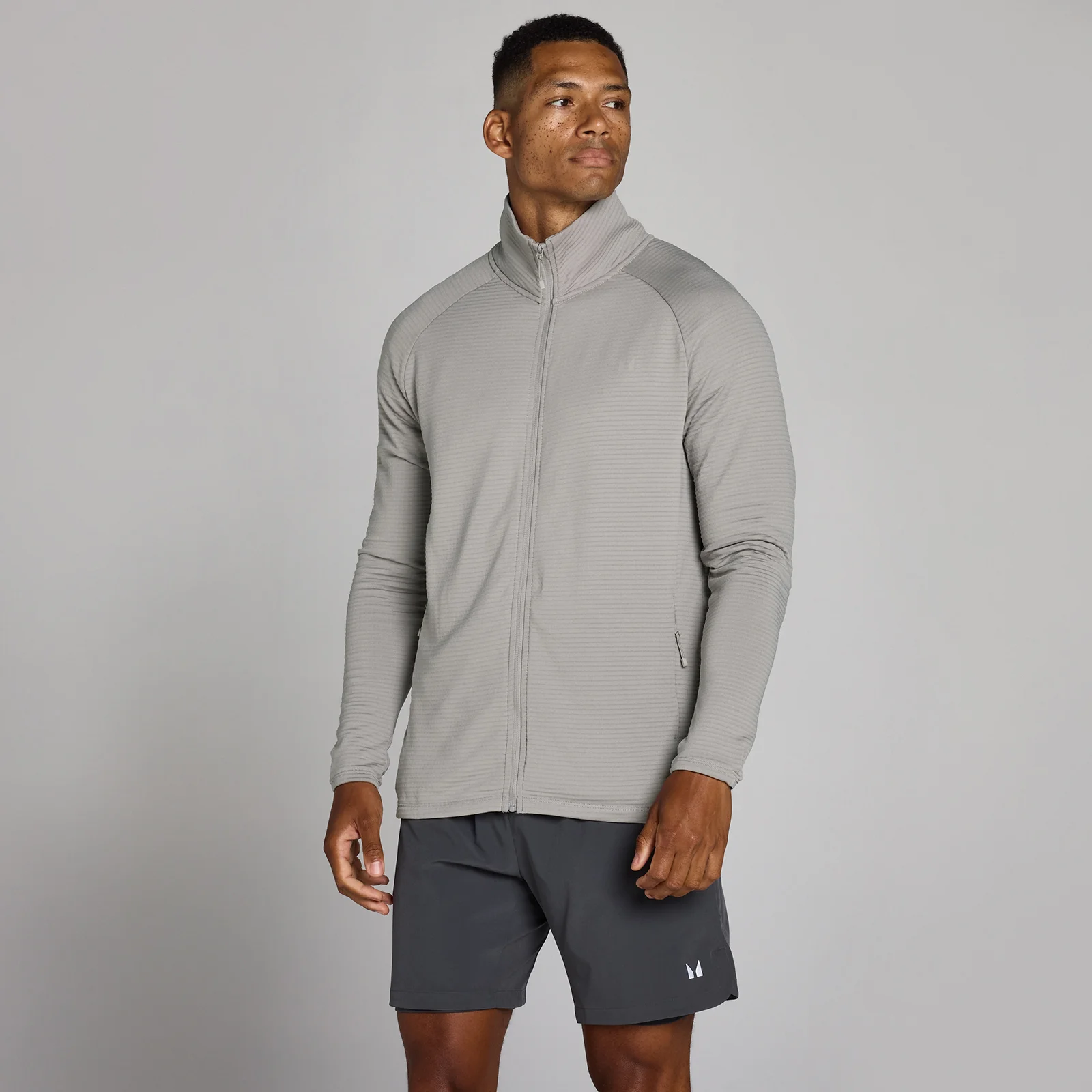 MP Men's Training Ultra Gridded Zip Through - Chalk Grey - L Image 1