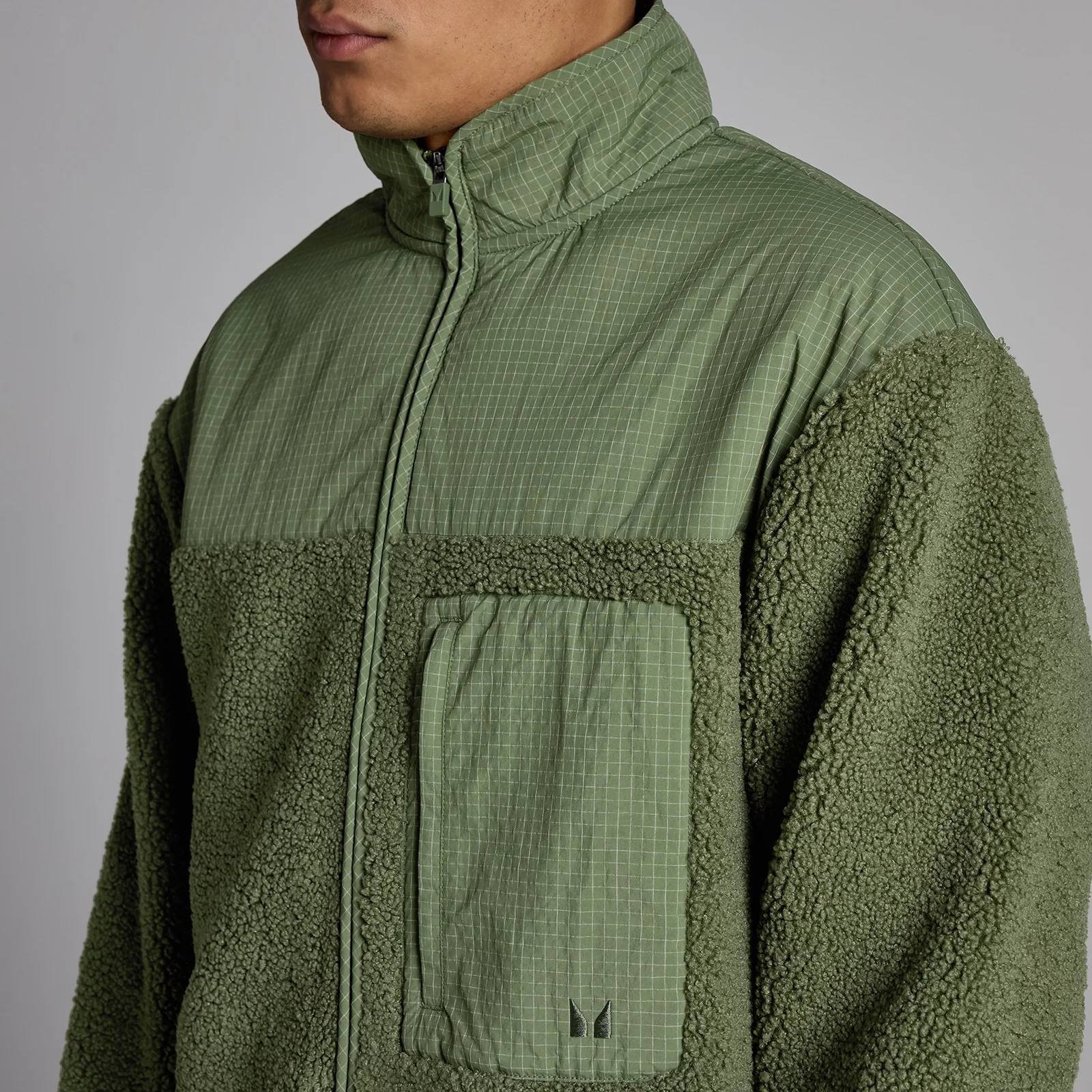 MP Men's Borg Fleece - Washed Olive - L Image 4