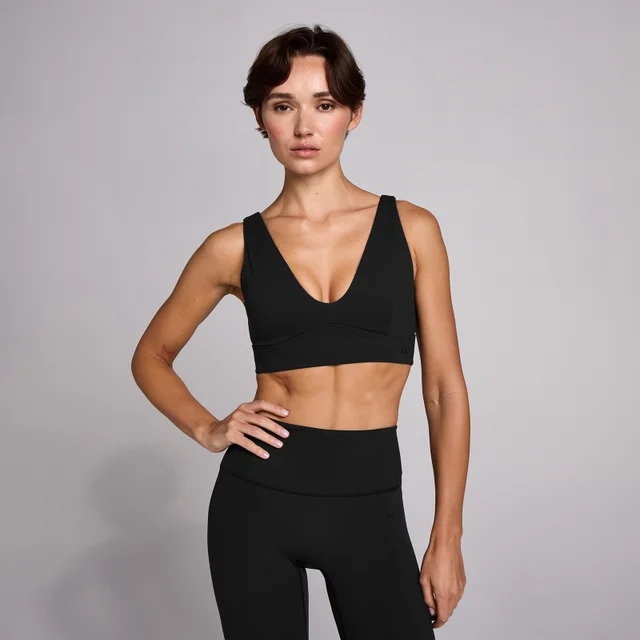 MP Women's SculptForm V-Neck Longline Sports Bra - Black