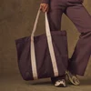 MP X Tatiana Two Tone Cotton Tote Bag - Mocha/Natural