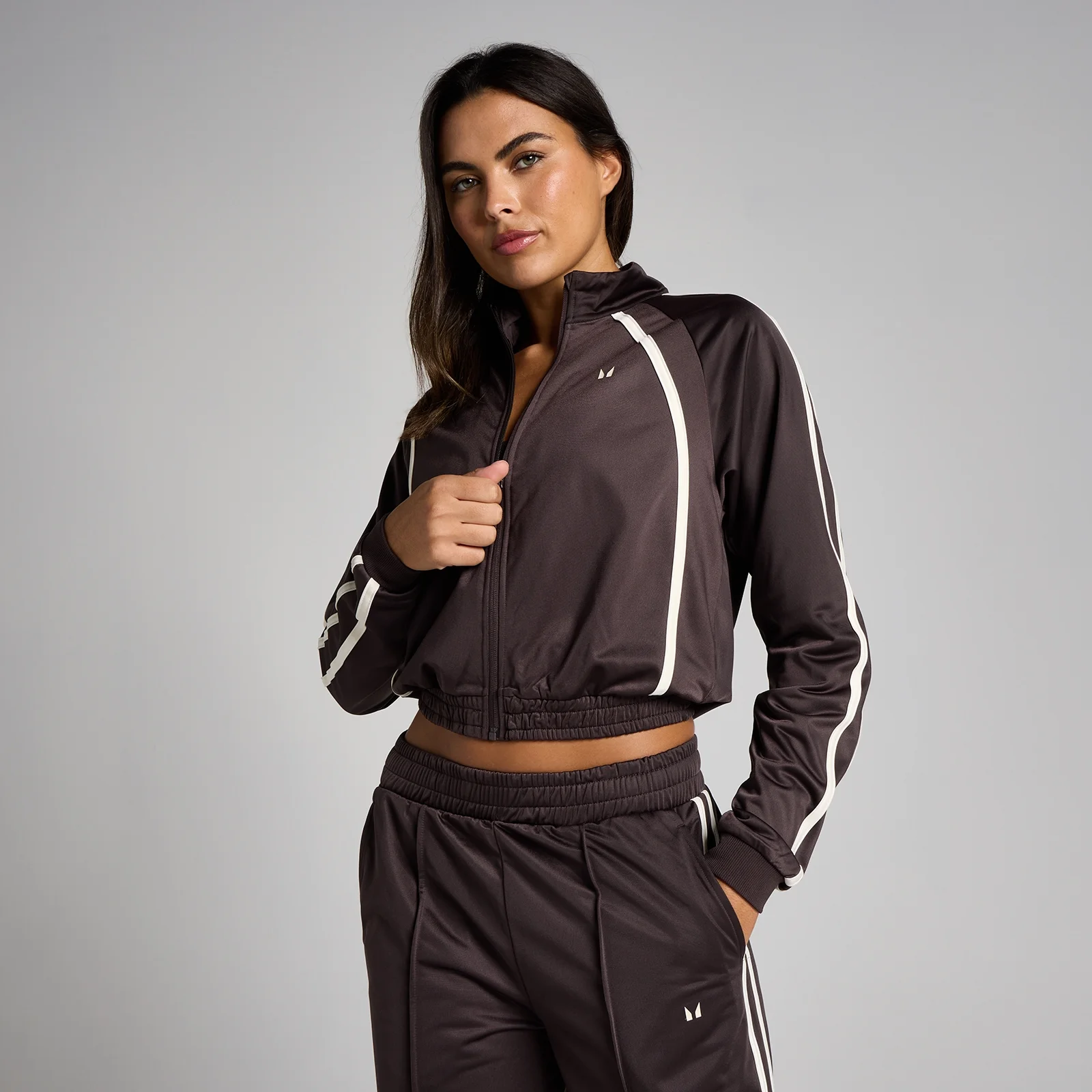 MP Women's Tricot Track Jacket - Cocoa/Vanilla - XS Image 1