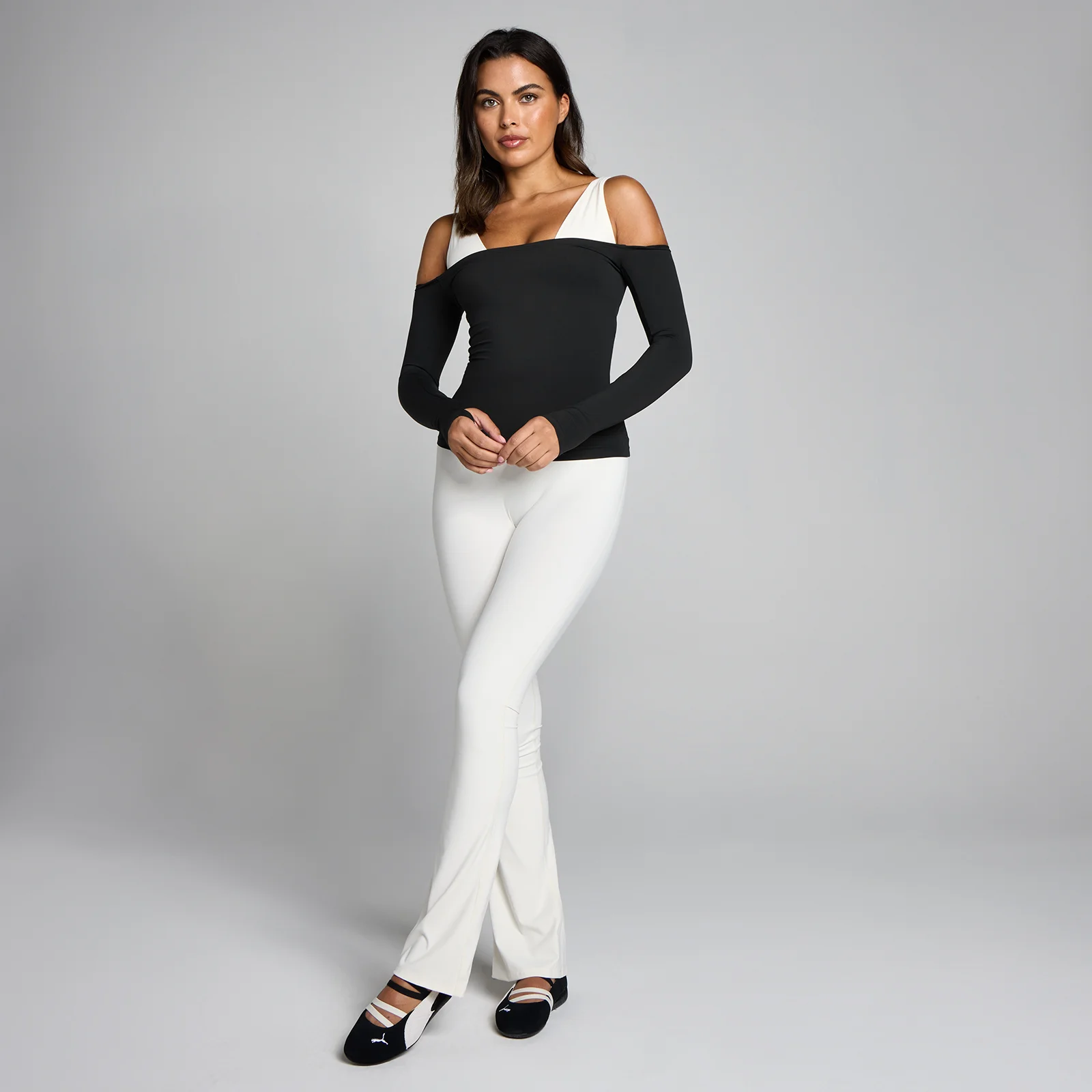 MP Women's Tempo Off The Shoulder LS Top - Black - S Image 3