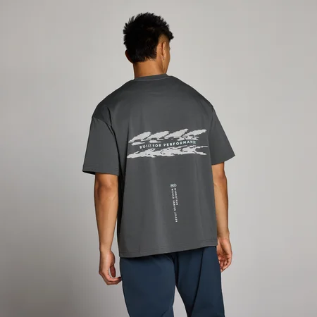 MP Men's Hybrid Built For Performance Graphic T-Shirt - Dark Grey
