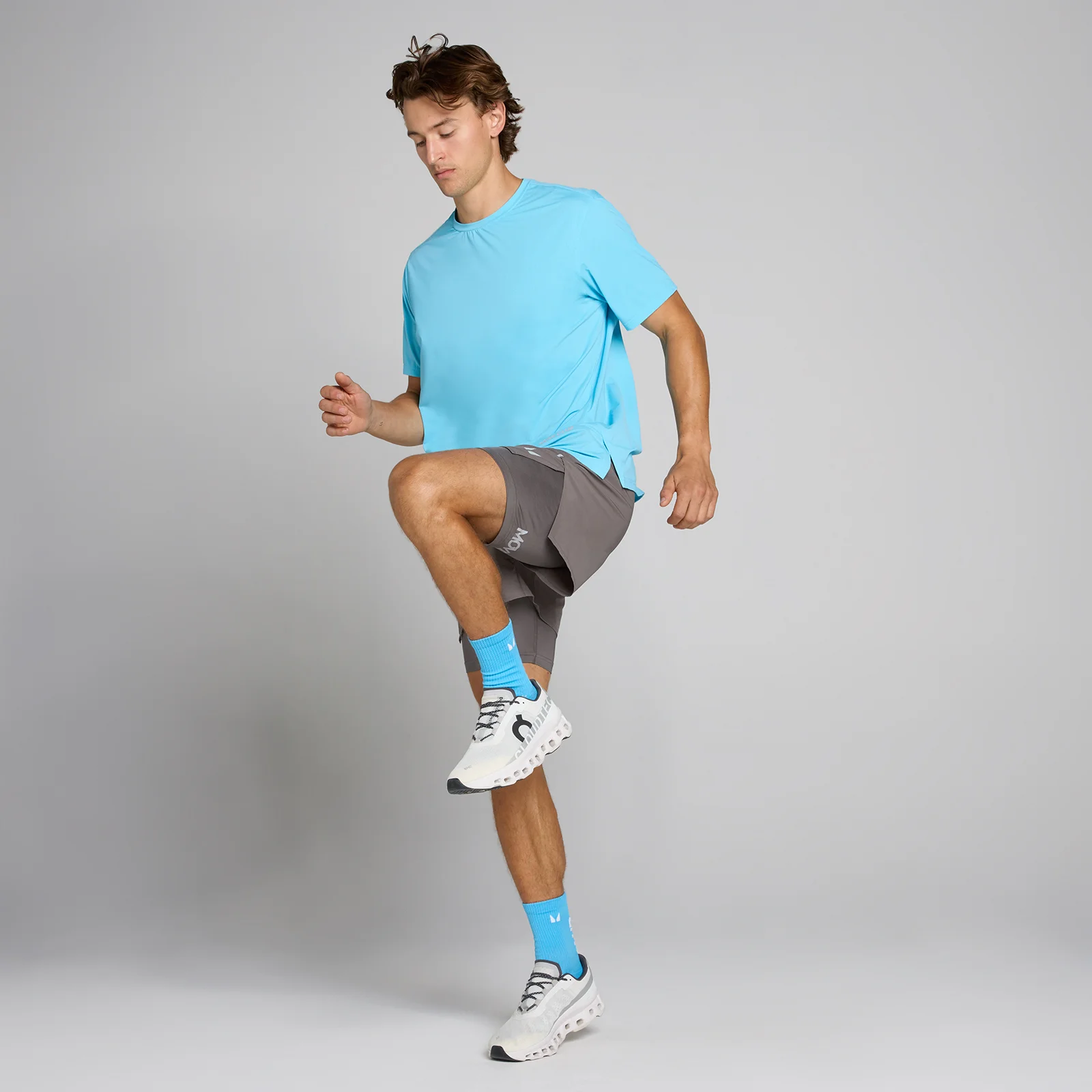 MP Men's Hybrid Lightweight 5" 2-in-1 Shorts - Ash Grey - M Image 3