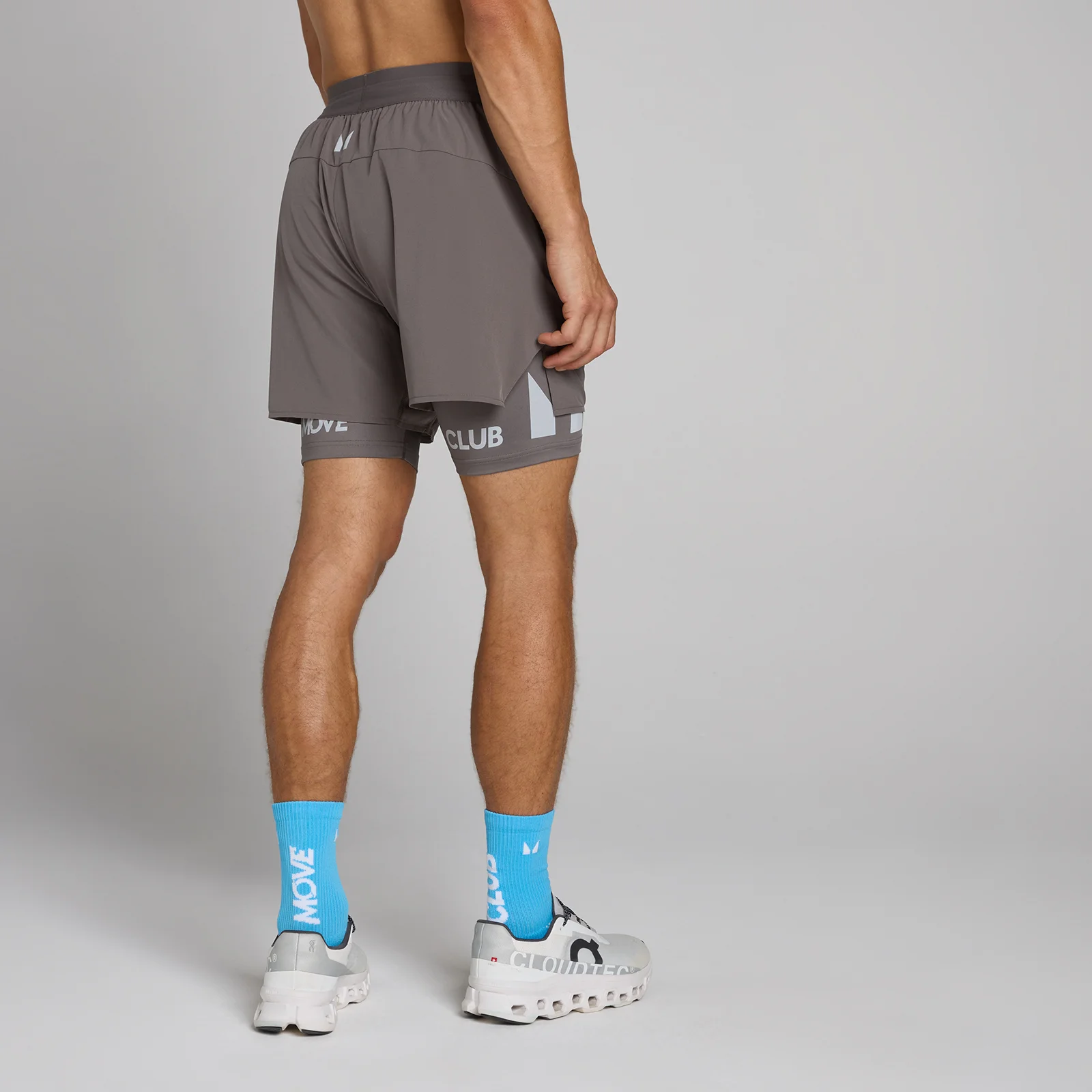 MP Men's Hybrid Lightweight 5" 2-in-1 Shorts - Ash Grey - M Image 2