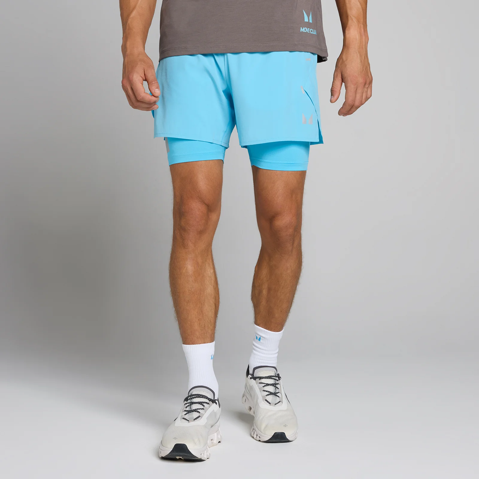 MP Men's Hybrid Lightweight 5" 2-in-1 Shorts - Cerulean Blue - M Image 2