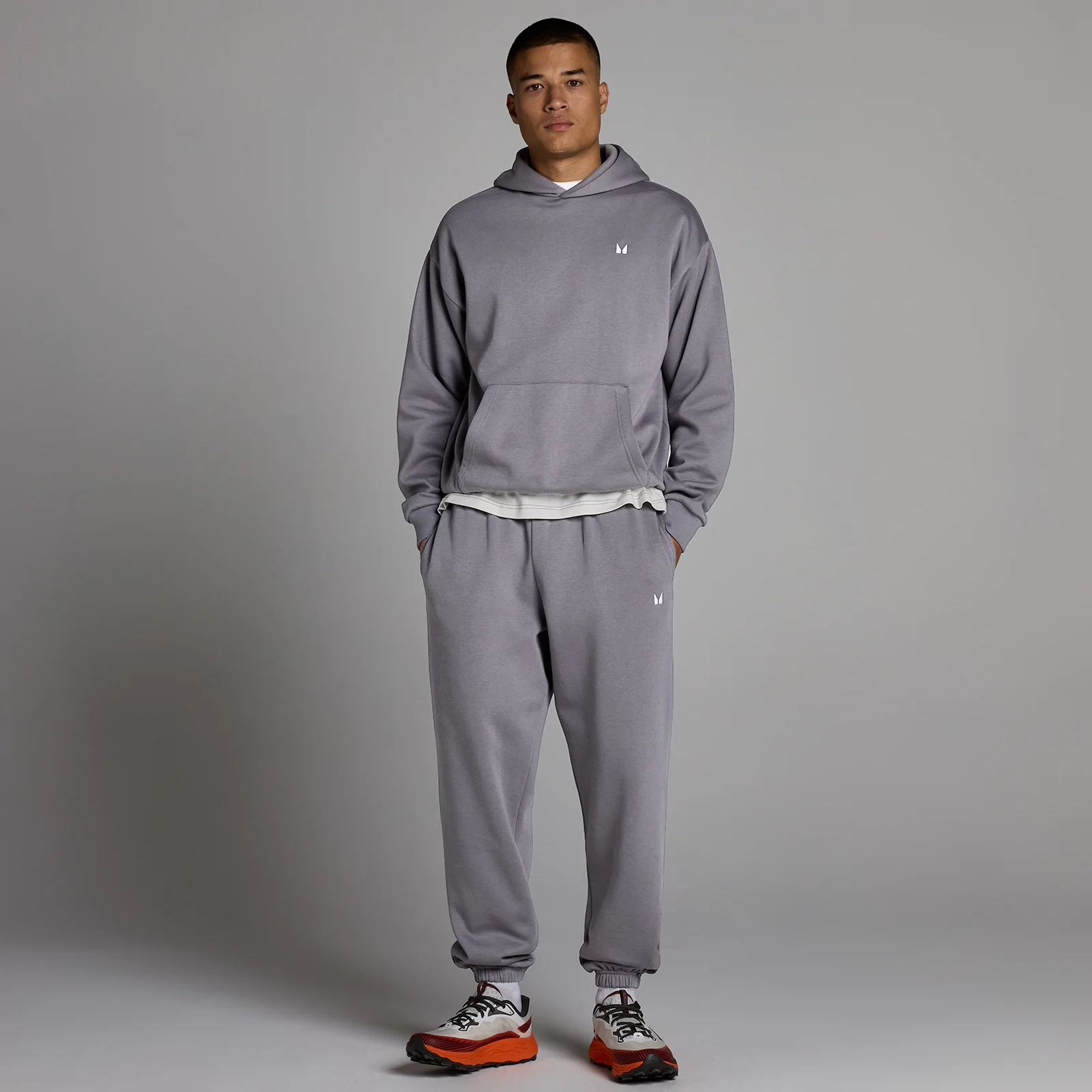 MP Men's Rest Day Oversized Hoodie - Dark Heather - M Image 3