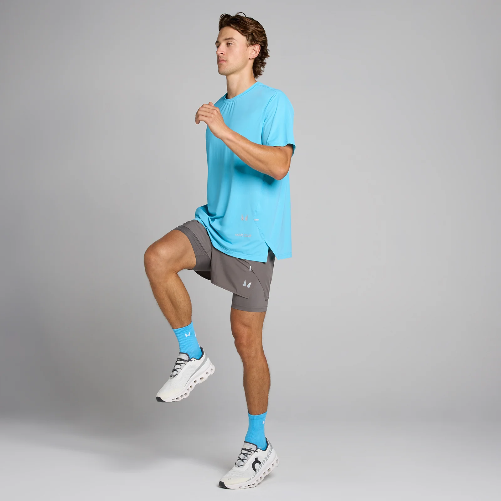 MP Men's Hybrid Mesh T-Shirt - Cerulean Blue - S Image 3