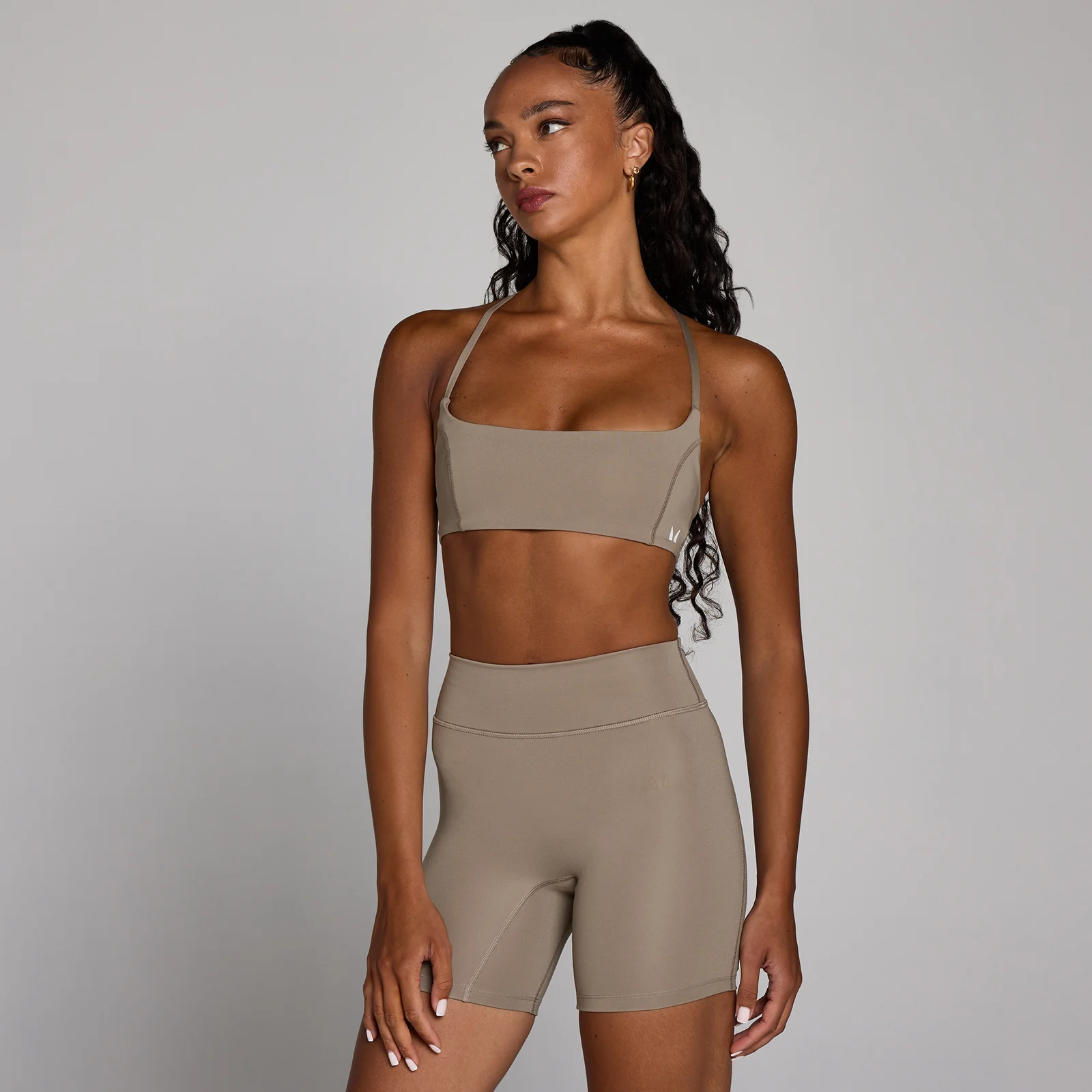 MP Women's Training Open Back Bra - Light Taupe - S Image 1