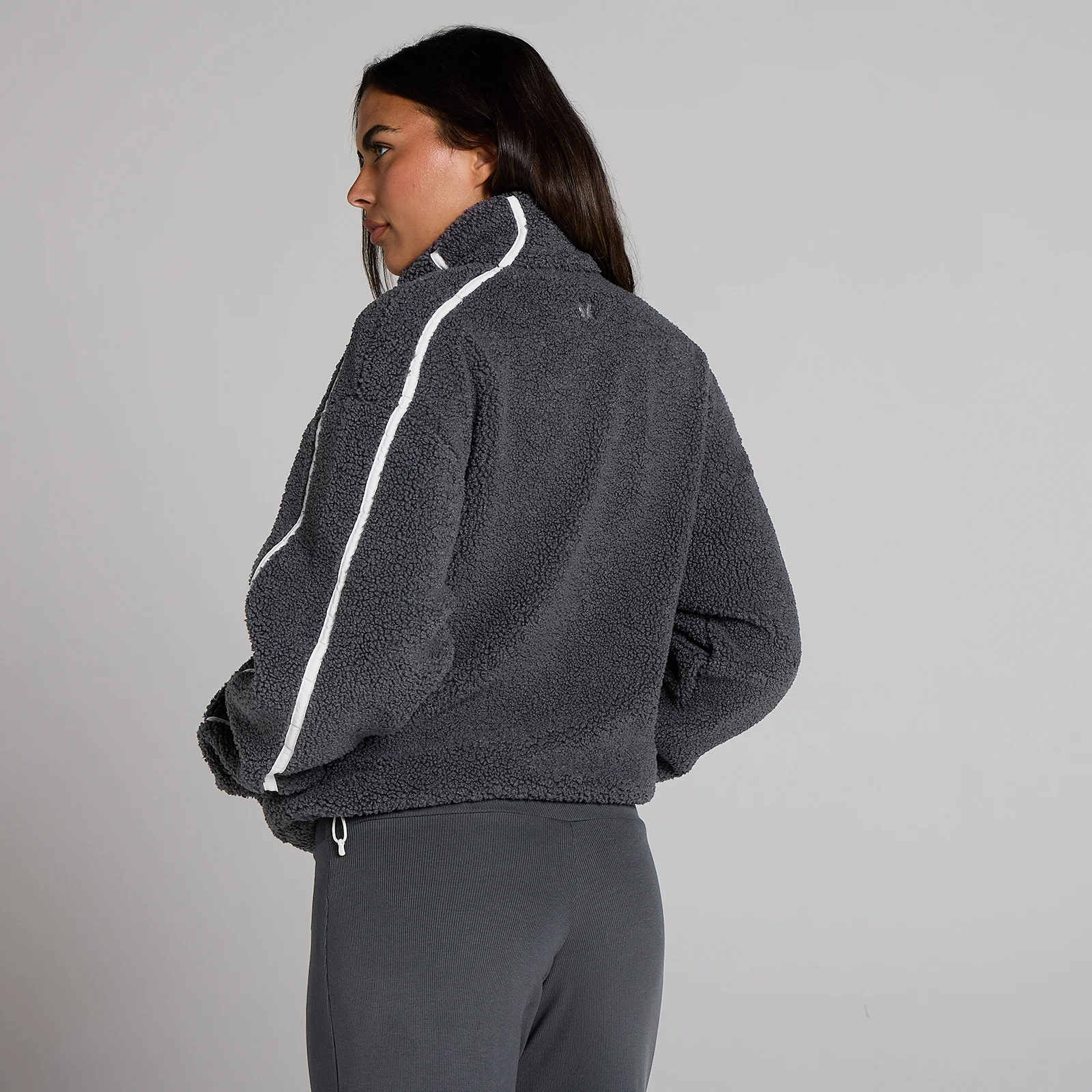 MP Women's Fleece Binding Zip Through Jacket - Robust Grey - XS Image 2