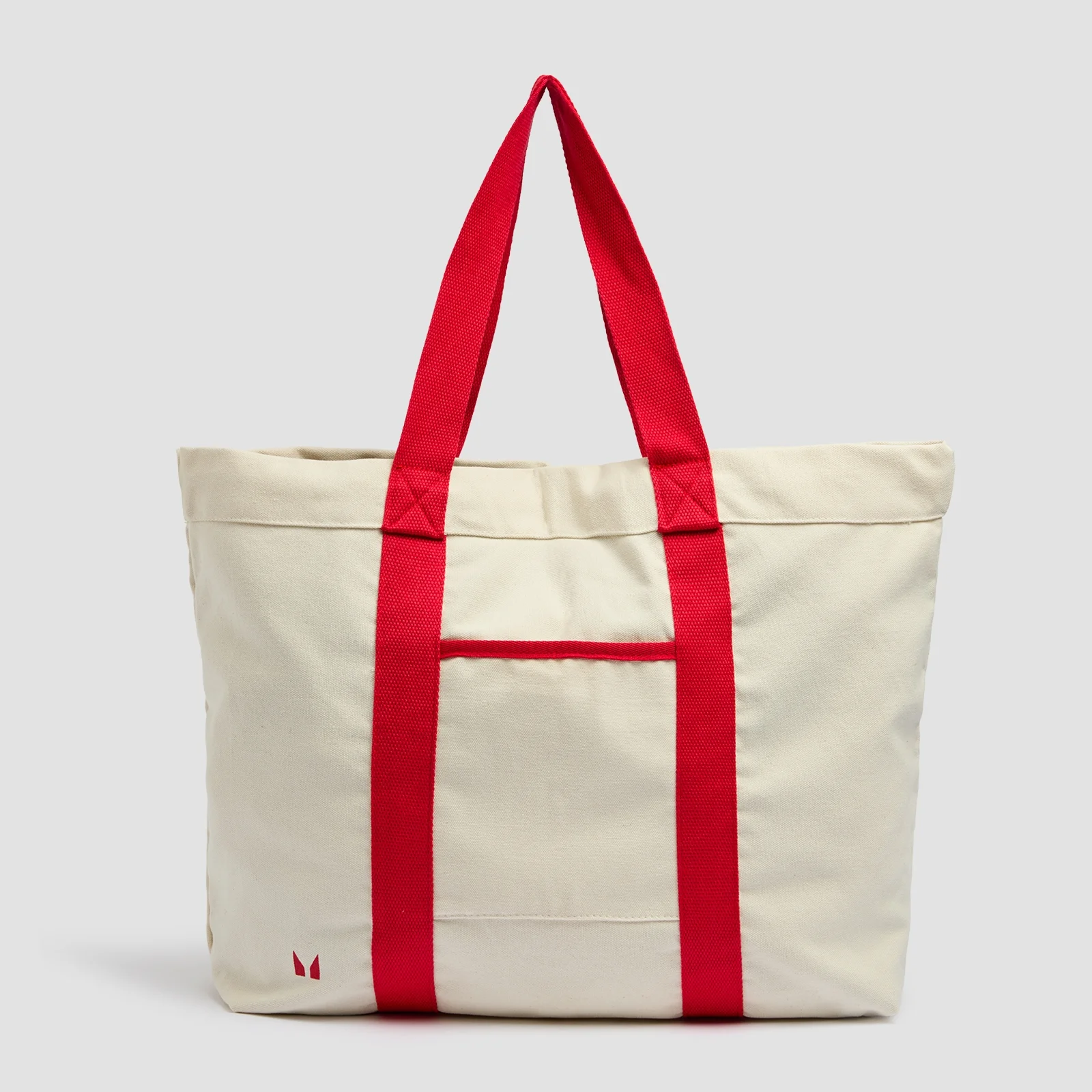 MP Two Tone Cotton Tote Bag - Natural Cotton/Chilli Image 2