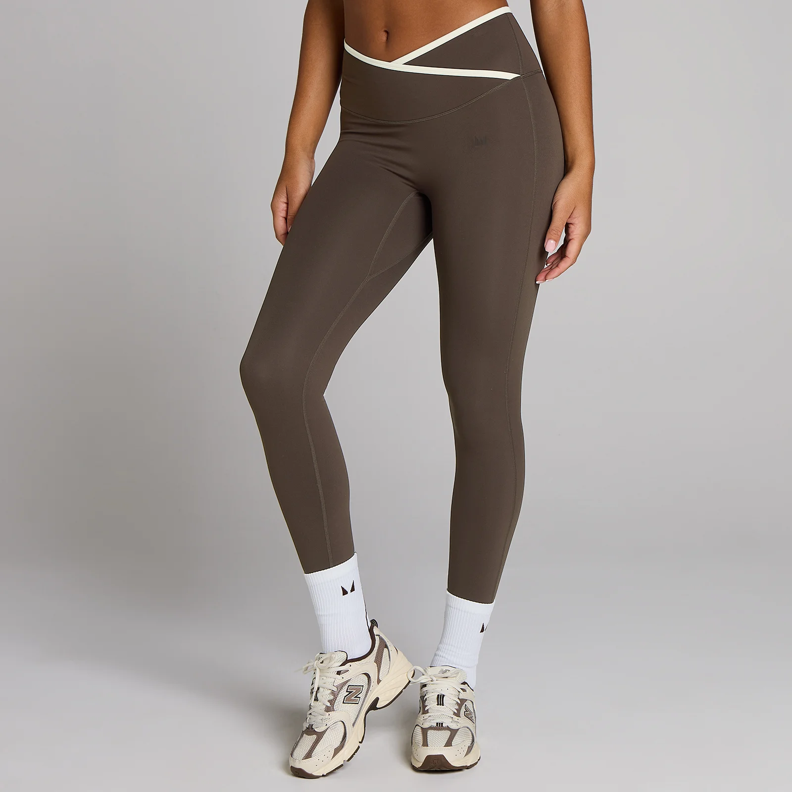 MP Women's Tempo Contrast Leggings - Chocolate - M Image 1
