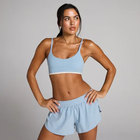 MP Women's Tempo Contrast Sports Bra - Denim Blue