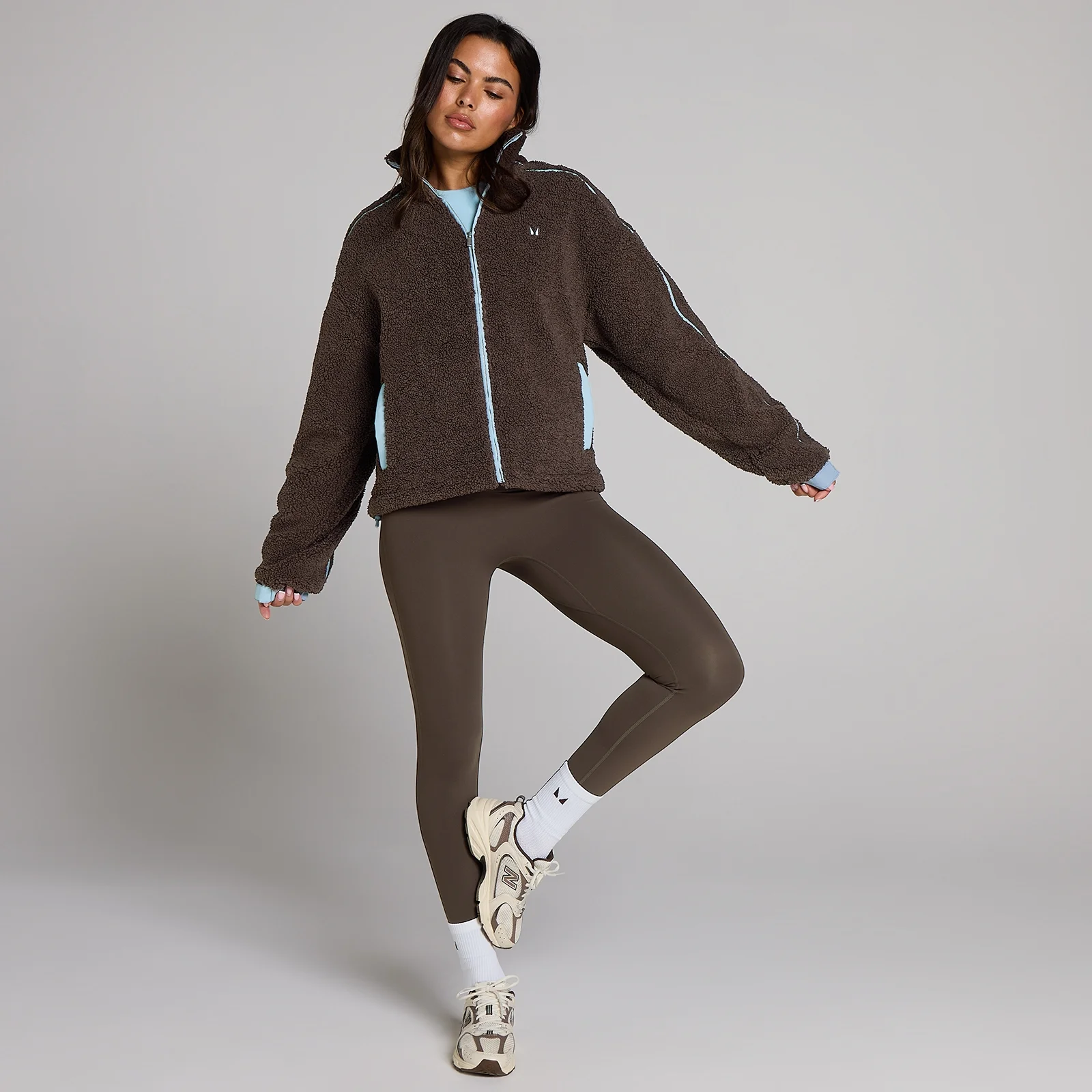 MP Women's Fleece Binding Zip Through Jacket - Chocolate - M Image 3