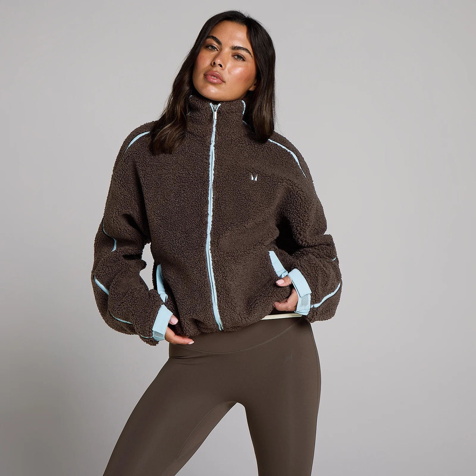 MP Women's Fleece Binding Zip Through Jacket - Chocolate - M Image 1