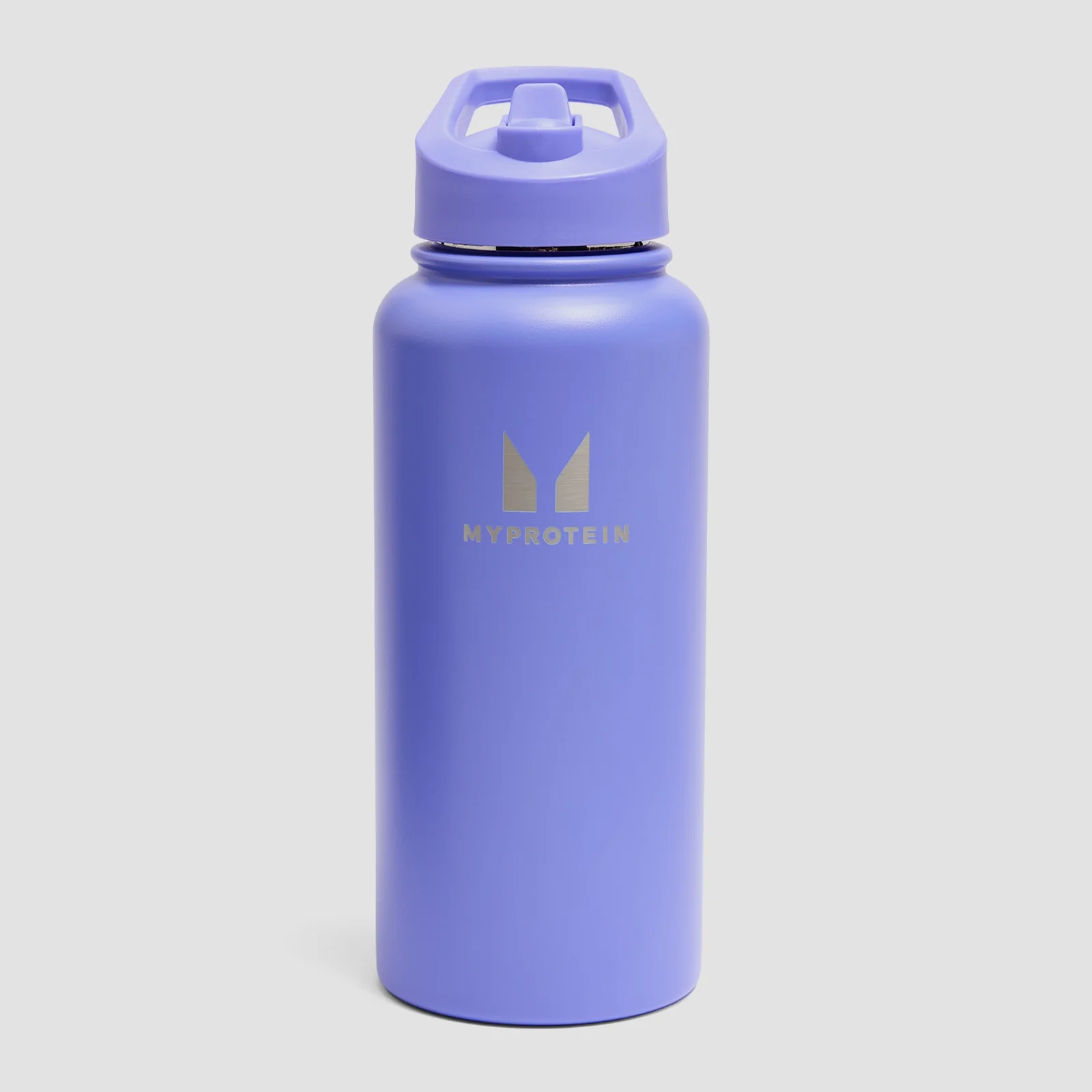 Myprotein Recycled Metal Flip Straw Bottle 1L - Power Indigo Image 1