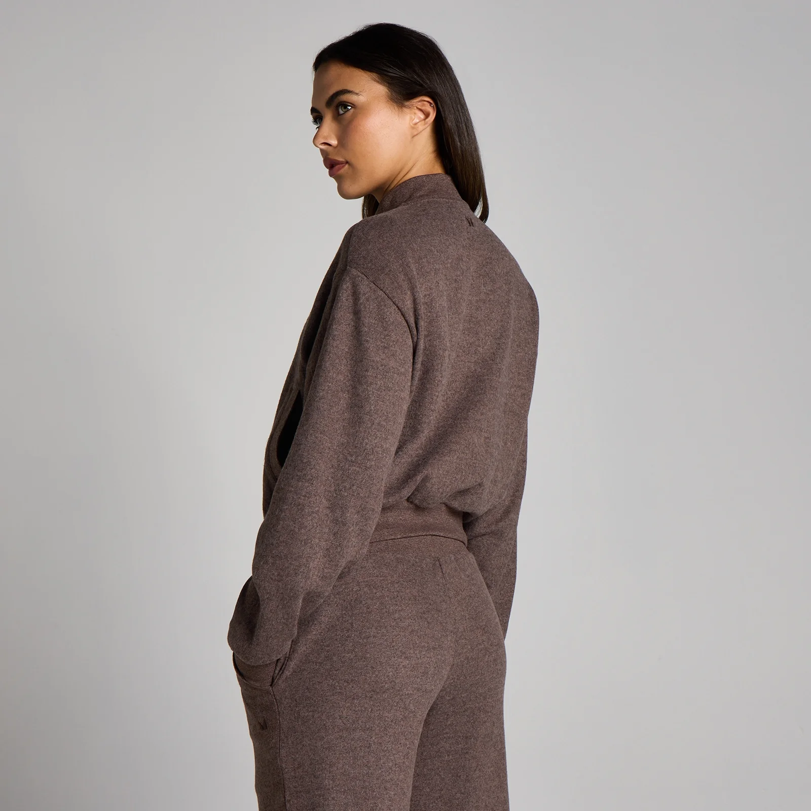 MP Women's Soft Touch Zip Through Bomber Jacket - Cocoa Marl - XS Image 2