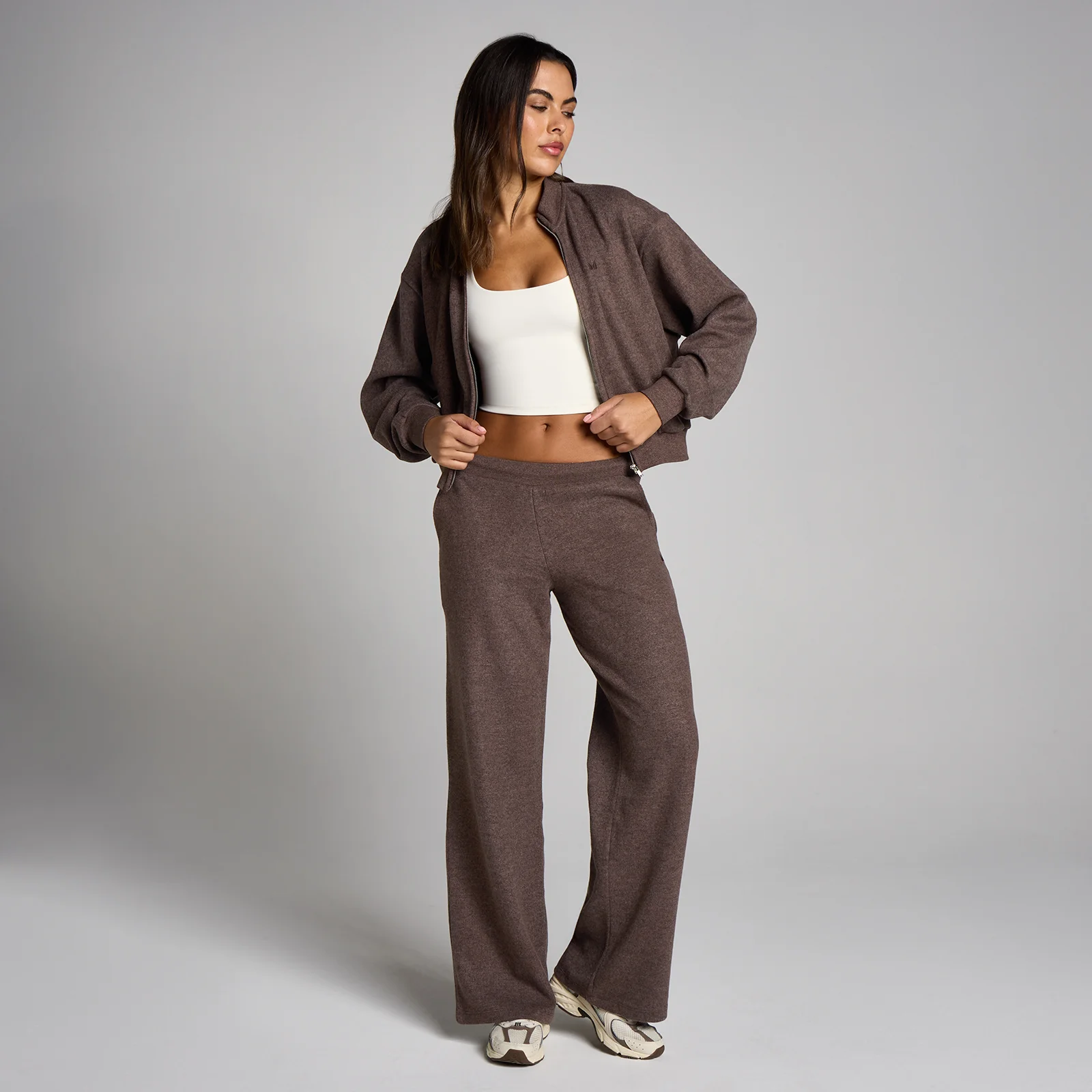 MP Women's Soft Touch Zip Through Bomber Jacket - Cocoa Marl - XS Image 3