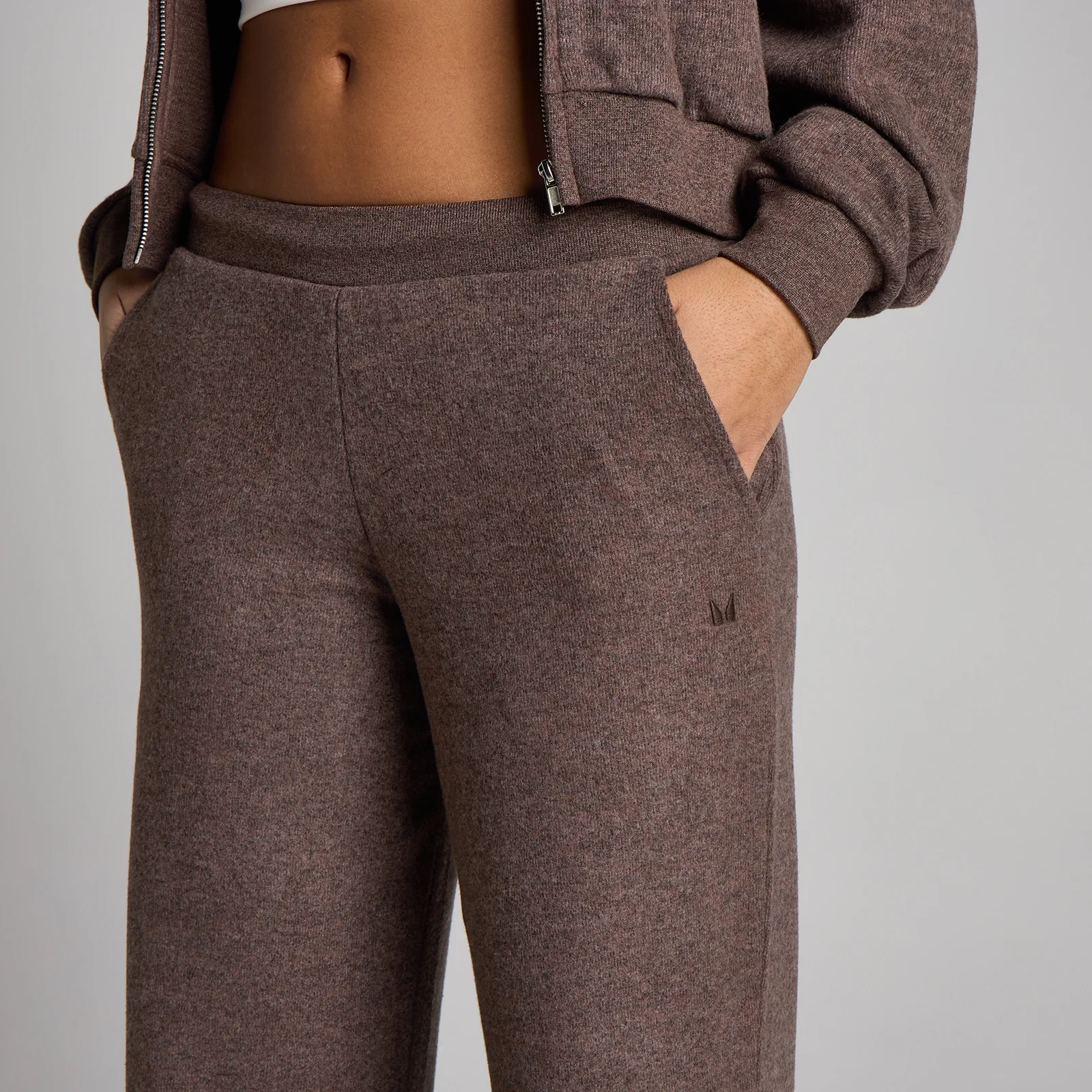 MP Women's Soft Touch Mid Rise Straight Leg Joggers - Cocoa Marl - XS Image 4