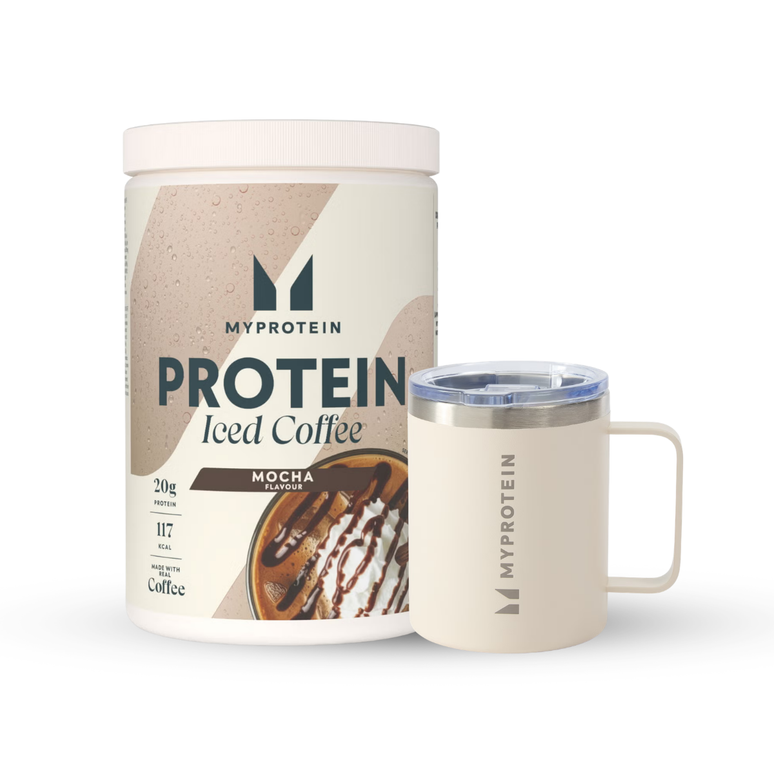 Protein Iced Coffee Bundle - 20servings - Natural Cream Coffee Cup - Iced Mocha